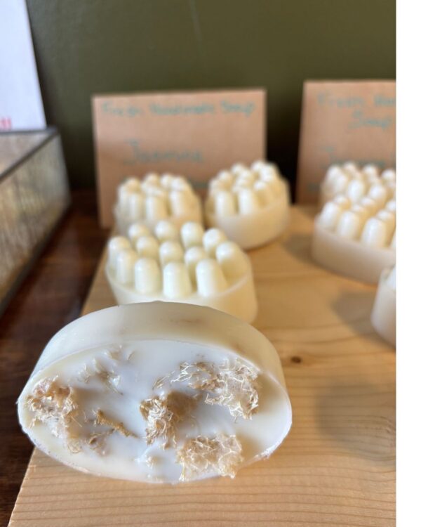 Jasmine Massage Soap Bar with Loofah